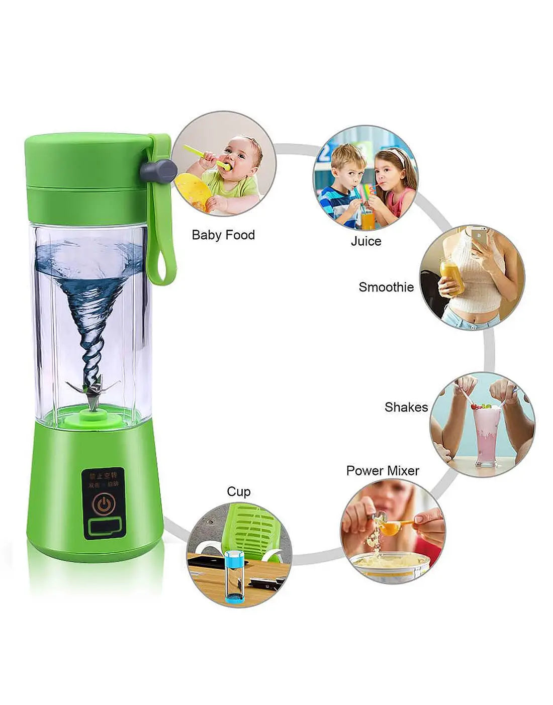 Portable Mini 6 Blade Juicer Blender | Outdoor Juicing Cup | Rechargeable juicer Machine